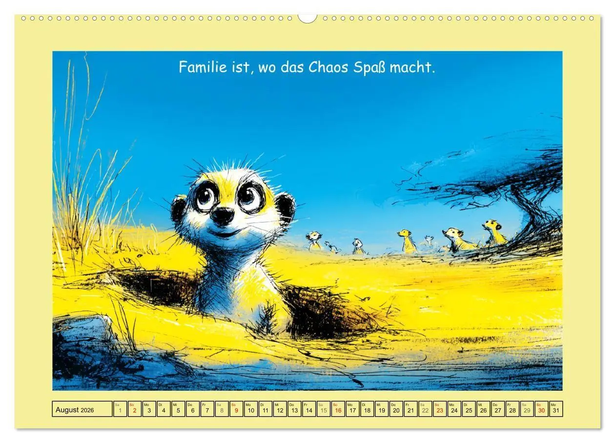 Bild: 9783516740097 | Kleine Wächter. Erdmännchen und Weisheiten (Wandkalender 2026 DIN...