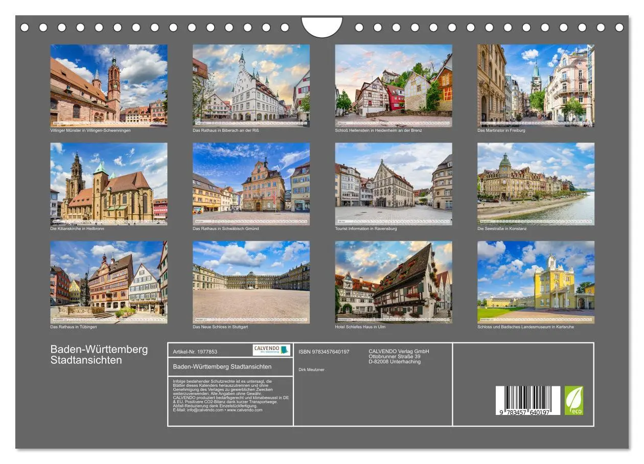 Bild: 9783457640197 | Baden-Württemberg Stadtansichten (Wandkalender 2026 DIN A4 quer),...