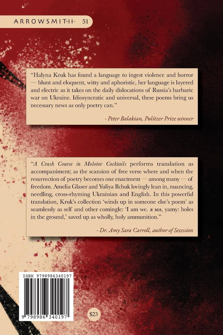 Rückseite: 9798986340197 | A Crash Course in Molotov Cocktails | Halyna Kruk | Taschenbuch | 2023