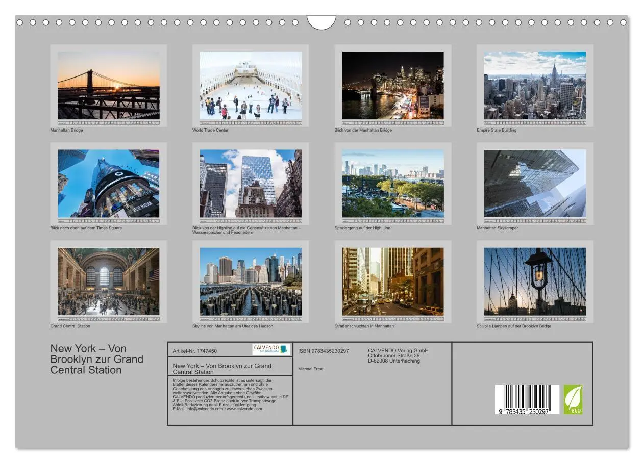 Bild: 9783435230297 | New York - Von Brooklyn zur Grand Central Station (Wandkalender...