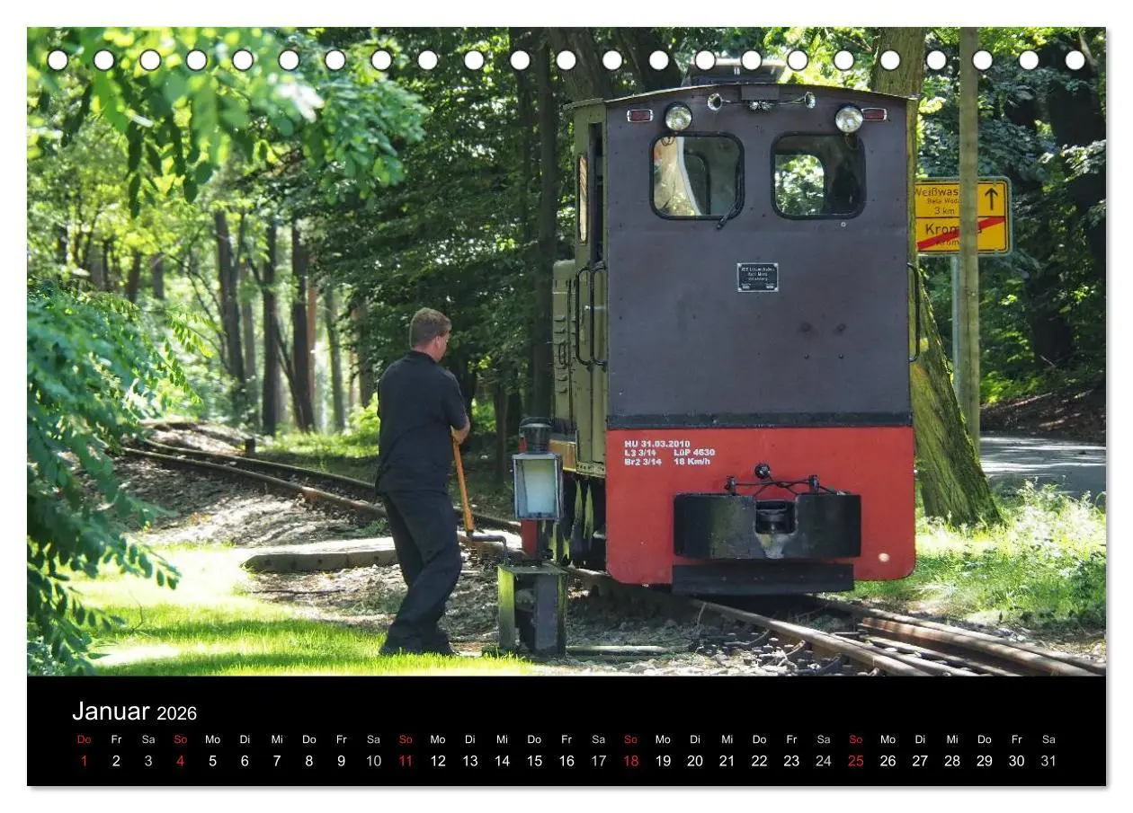 Bild: 9783516030297 | Waldeisenbahn Bad Muskau (Tischkalender 2026 DIN A5 quer), CALVENDO...
