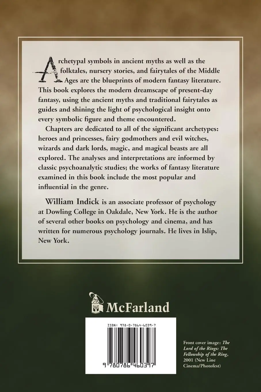 Rückseite: 9780786460397 | Ancient Symbology in Fantasy Literature | A Psychological Study | Buch