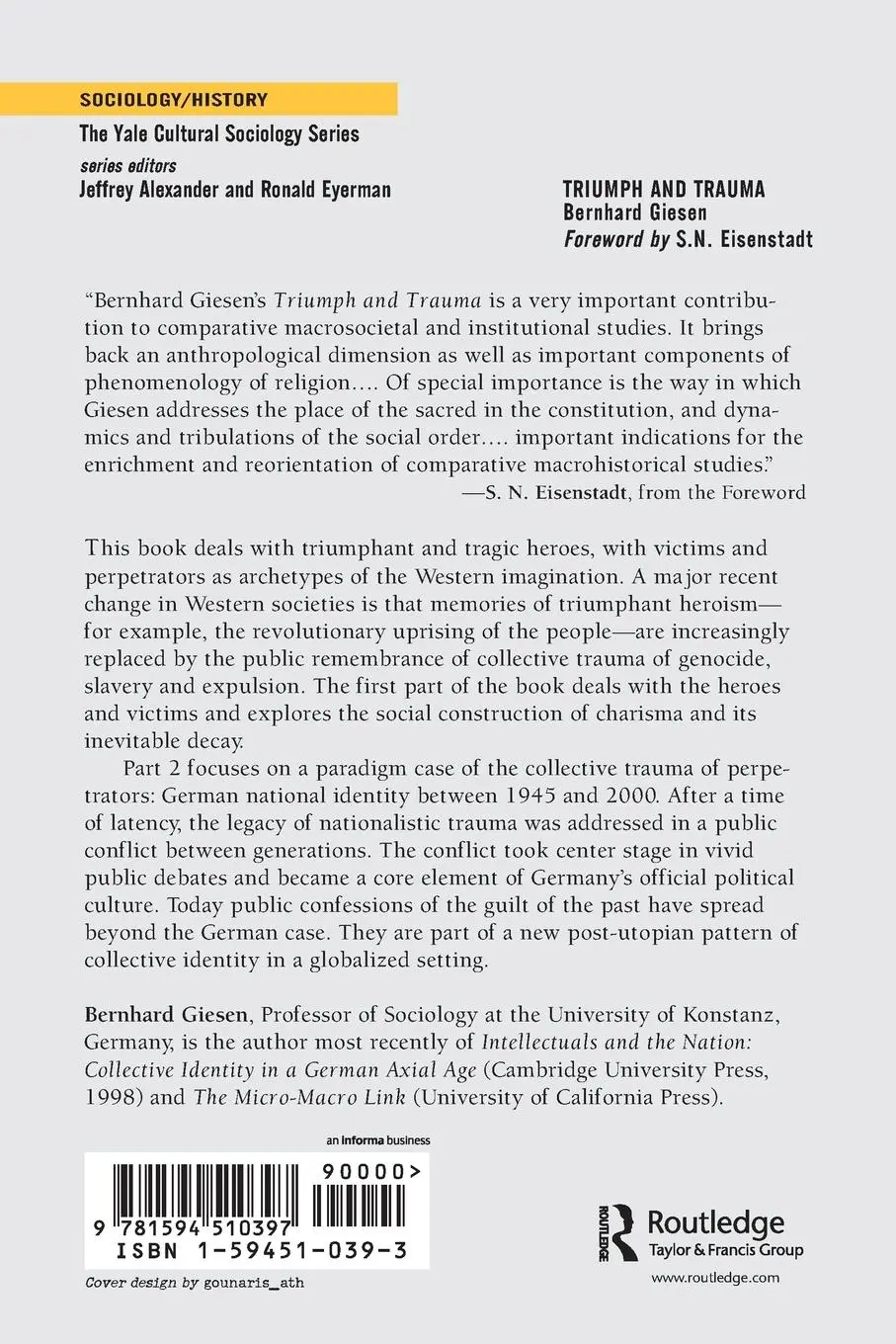 Rückseite: 9781594510397 | Triumph and Trauma | Bernhard Giesen (u. a.) | Taschenbuch | Englisch