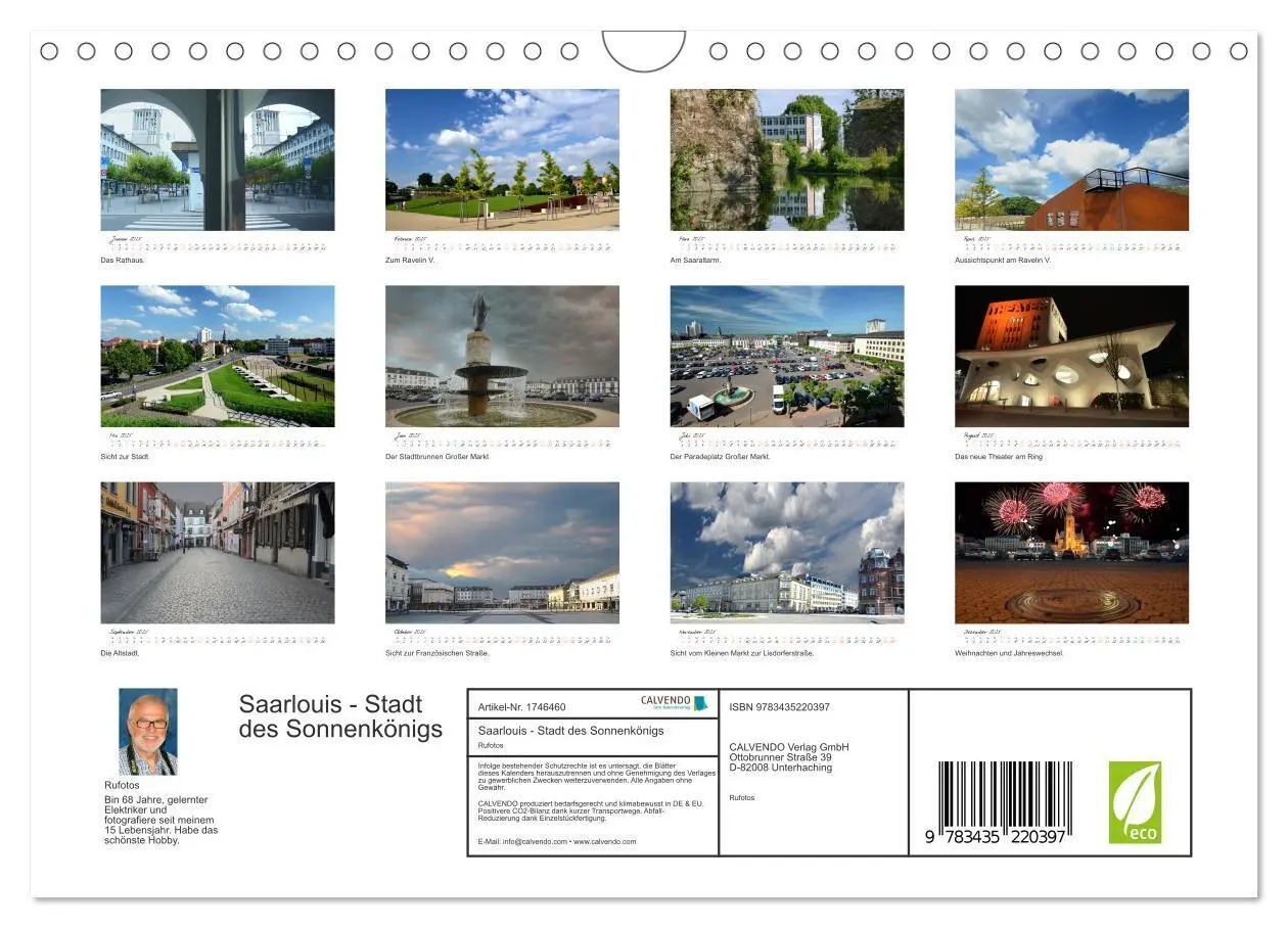 Bild: 9783435220397 | Saarlouis - Stadt des Sonnenkönigs (Wandkalender 2025 DIN A4 quer),...