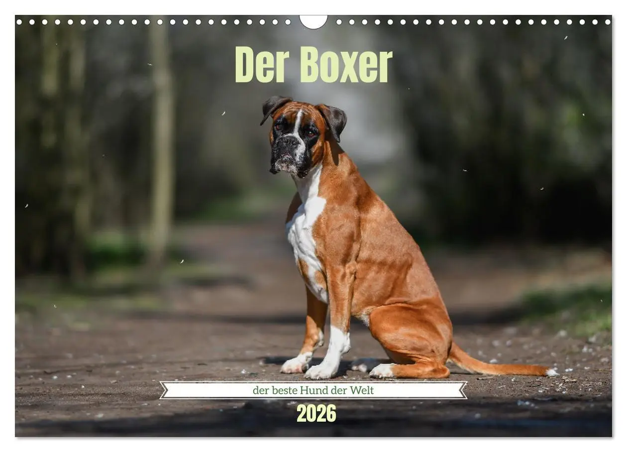 Cover: 9783457550397 | Der Boxer, der beste Hund der Welt (Wandkalender 2026 DIN A3 quer),...