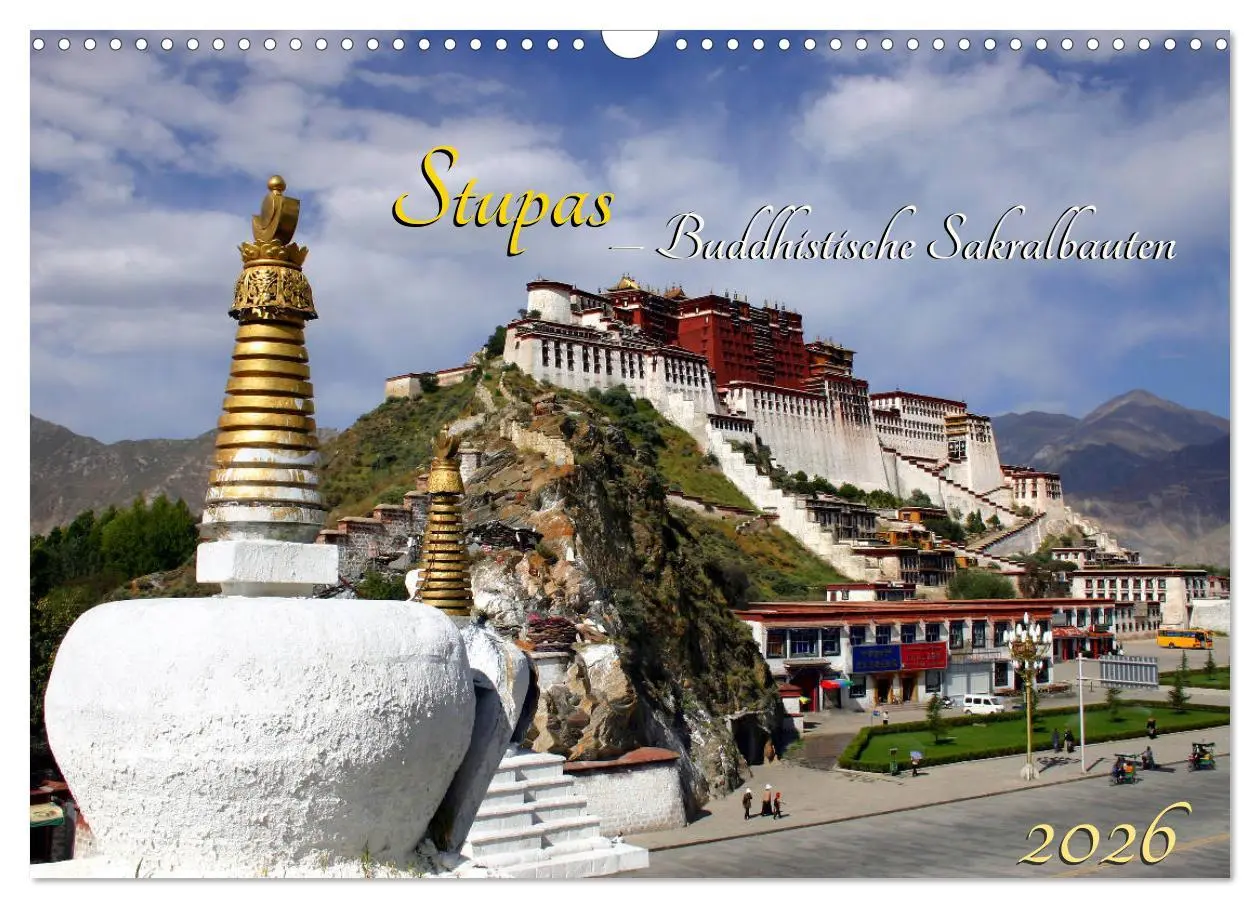 Cover: 9783457860397 | Stupas - Buddhistische Sakralbauten 2026 (Wandkalender 2026 DIN A3...