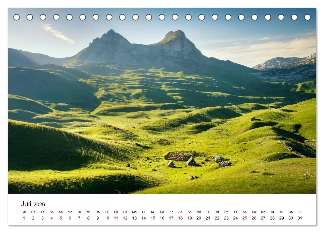 Bild: 9783457930397 | Montenegro - Im Land der schwarzen Berge (Tischkalender 2026 DIN A5...