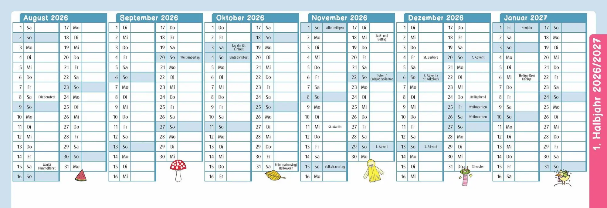 Bild: 9783834670397 | Der Wochen-Tischkalender für das Kita-Jahr 2026/2027 | Anja Boretzki