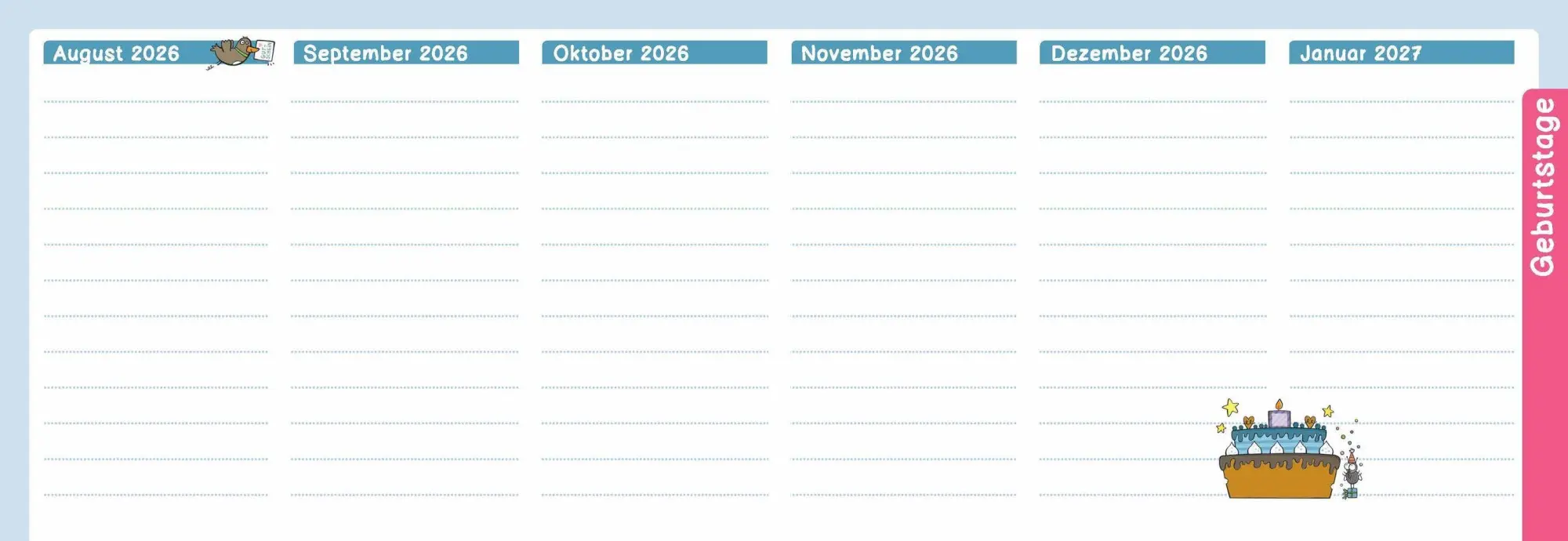 Bild: 9783834670397 | Der Wochen-Tischkalender für das Kita-Jahr 2026/2027 | Anja Boretzki