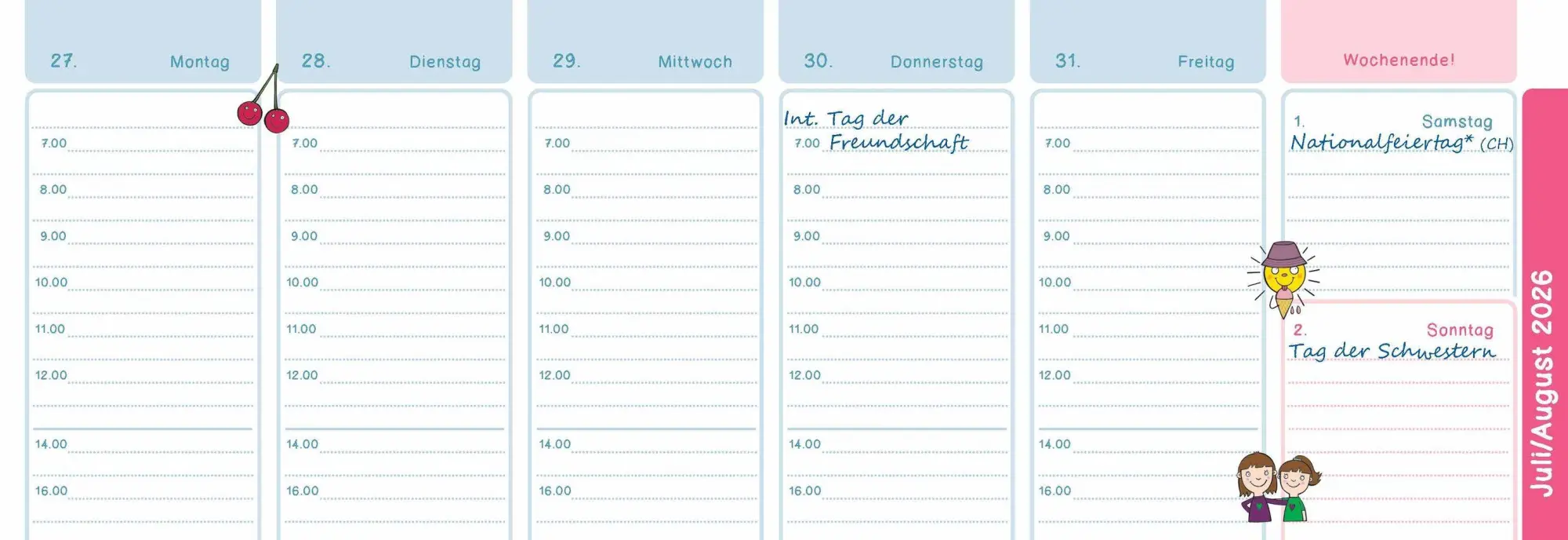 Bild: 9783834670397 | Der Wochen-Tischkalender für das Kita-Jahr 2026/2027 | Anja Boretzki