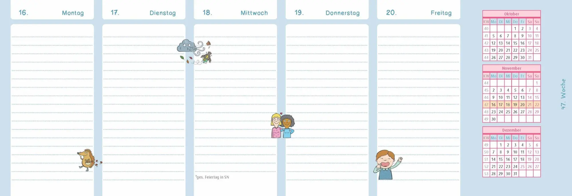 Bild: 9783834670397 | Der Wochen-Tischkalender für das Kita-Jahr 2026/2027 | Anja Boretzki