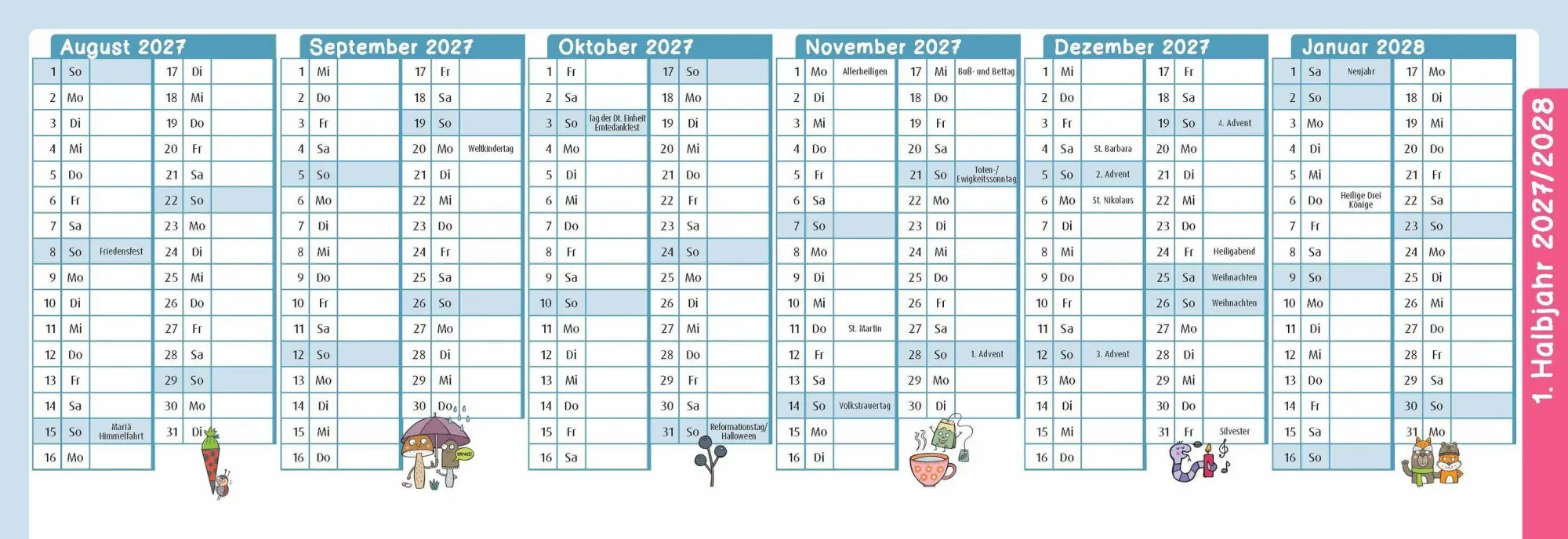 Bild: 9783834670397 | Der Wochen-Tischkalender für das Kita-Jahr 2026/2027 | Anja Boretzki