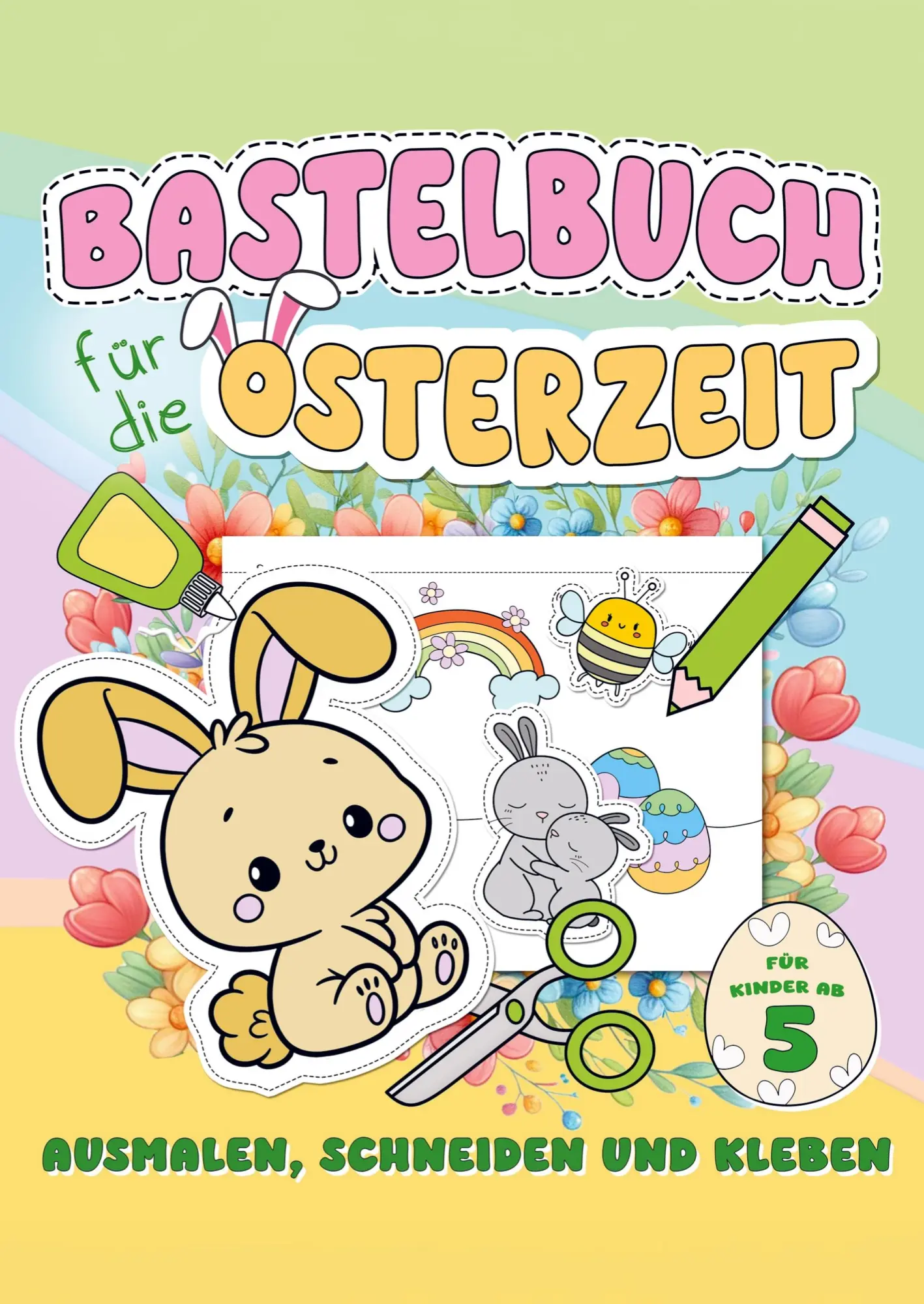 Cover: 9783903420397 | Bastelbuch für die Osterzeit | Ausmalen, Schneiden und Kleben | Buch