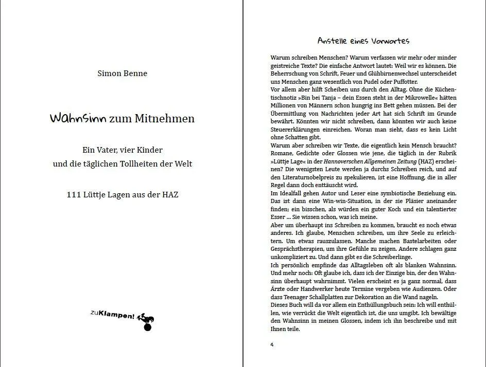 Bild: 9783987370397 | Wahnsinn zum Mitnehmen | Simon Benne | Taschenbuch | 128 S. | Deutsch