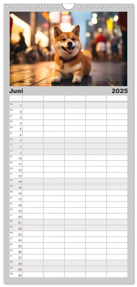 Bild: 9783457090497 | Familienplaner 2025 - Shiba Inu - Stolz und Anmut mit 5 Spalten...