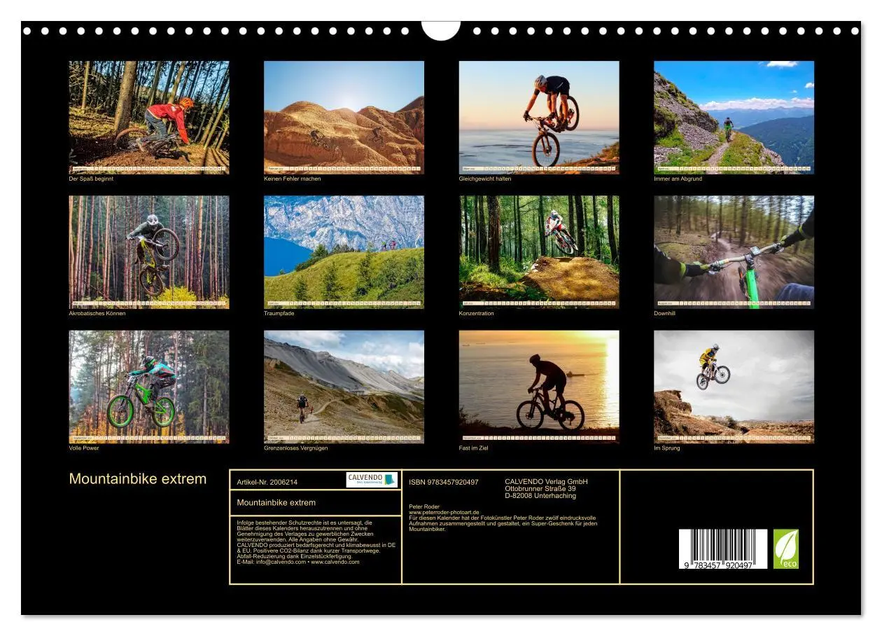 Bild: 9783457920497 | Mountainbike extrem (Wandkalender 2026 DIN A3 quer), CALVENDO...