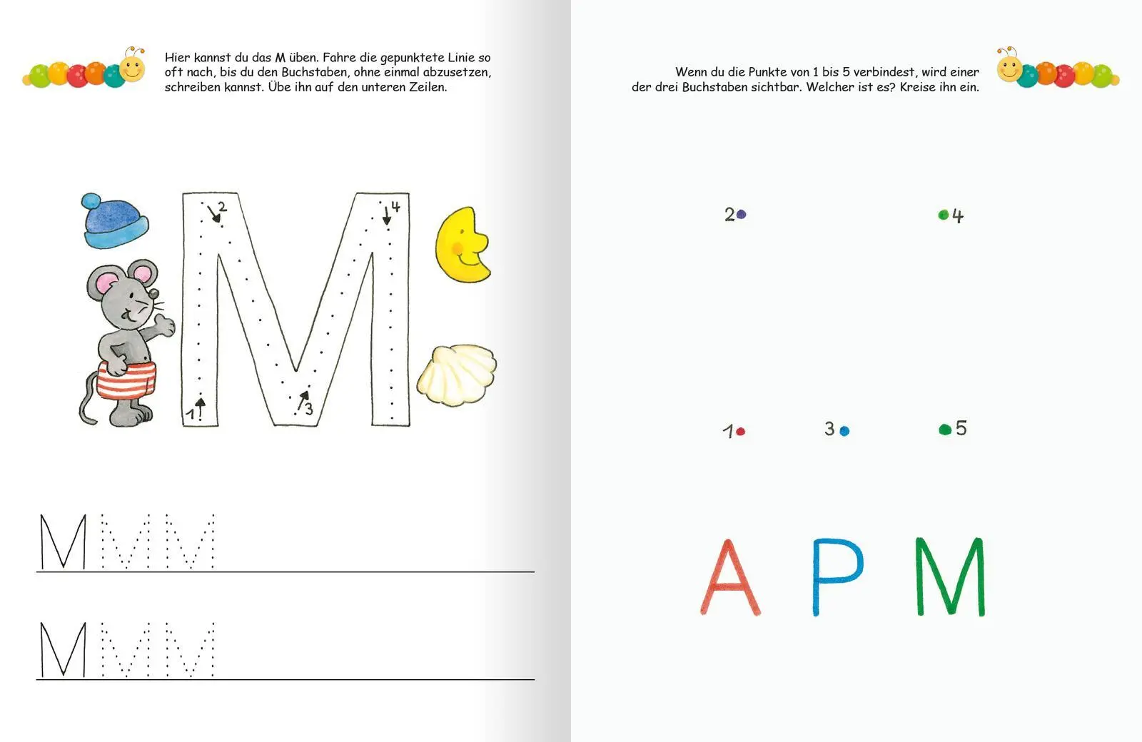 Bild: 9783845860497 | Lernraupe - Ruckzuck weggewischt! Erste Buchstaben | Angela Wiesner