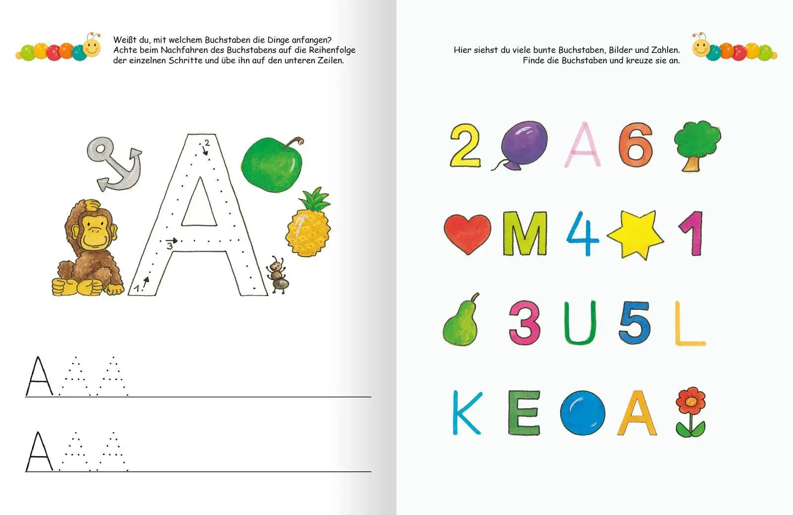 Bild: 9783845860497 | Lernraupe - Ruckzuck weggewischt! Erste Buchstaben | Angela Wiesner