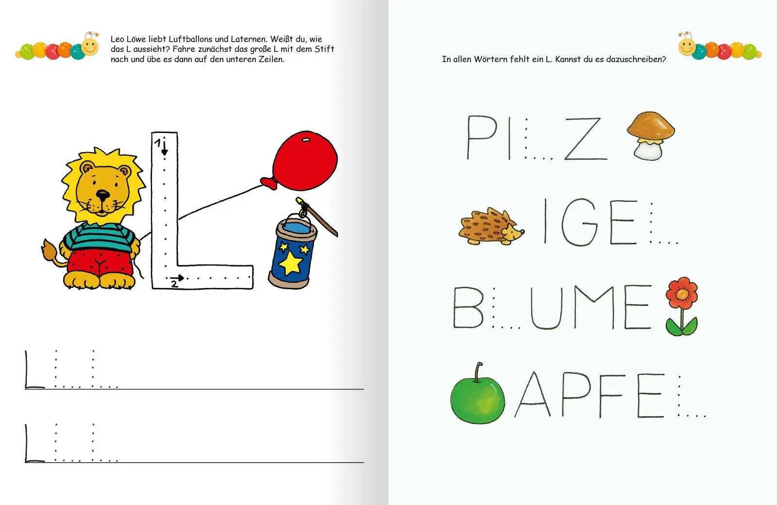 Bild: 9783845860497 | Lernraupe - Ruckzuck weggewischt! Erste Buchstaben | Angela Wiesner