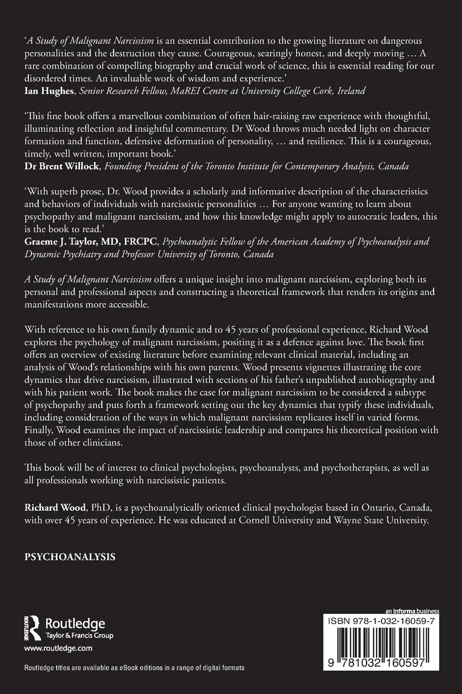 Rückseite: 9781032160597 | A Study of Malignant Narcissism | Personal and Professional Insights