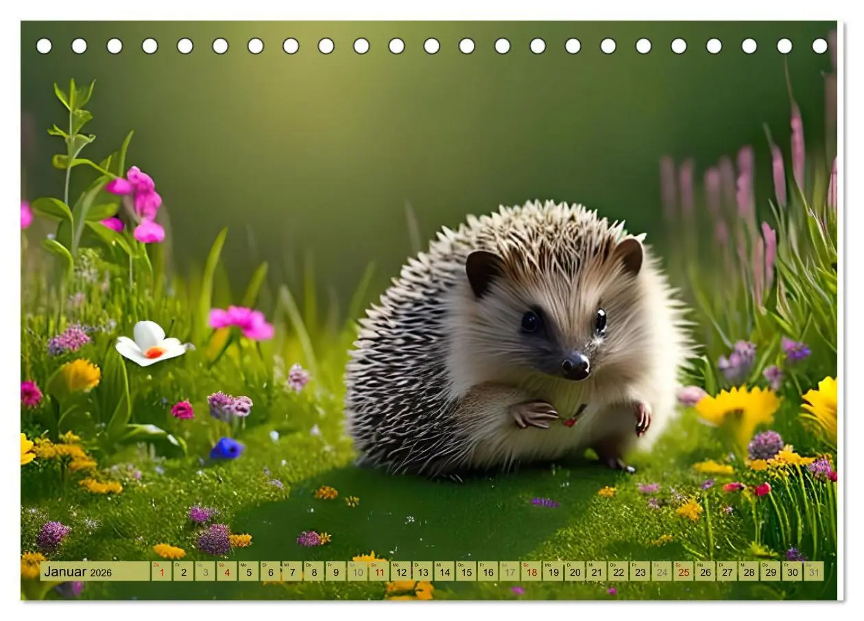 Bild: 9783457530597 | Igel-Abenteuer (Tischkalender 2026 DIN A5 quer), CALVENDO...
