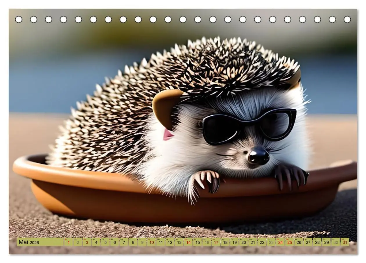 Bild: 9783457530597 | Igel-Abenteuer (Tischkalender 2026 DIN A5 quer), CALVENDO...