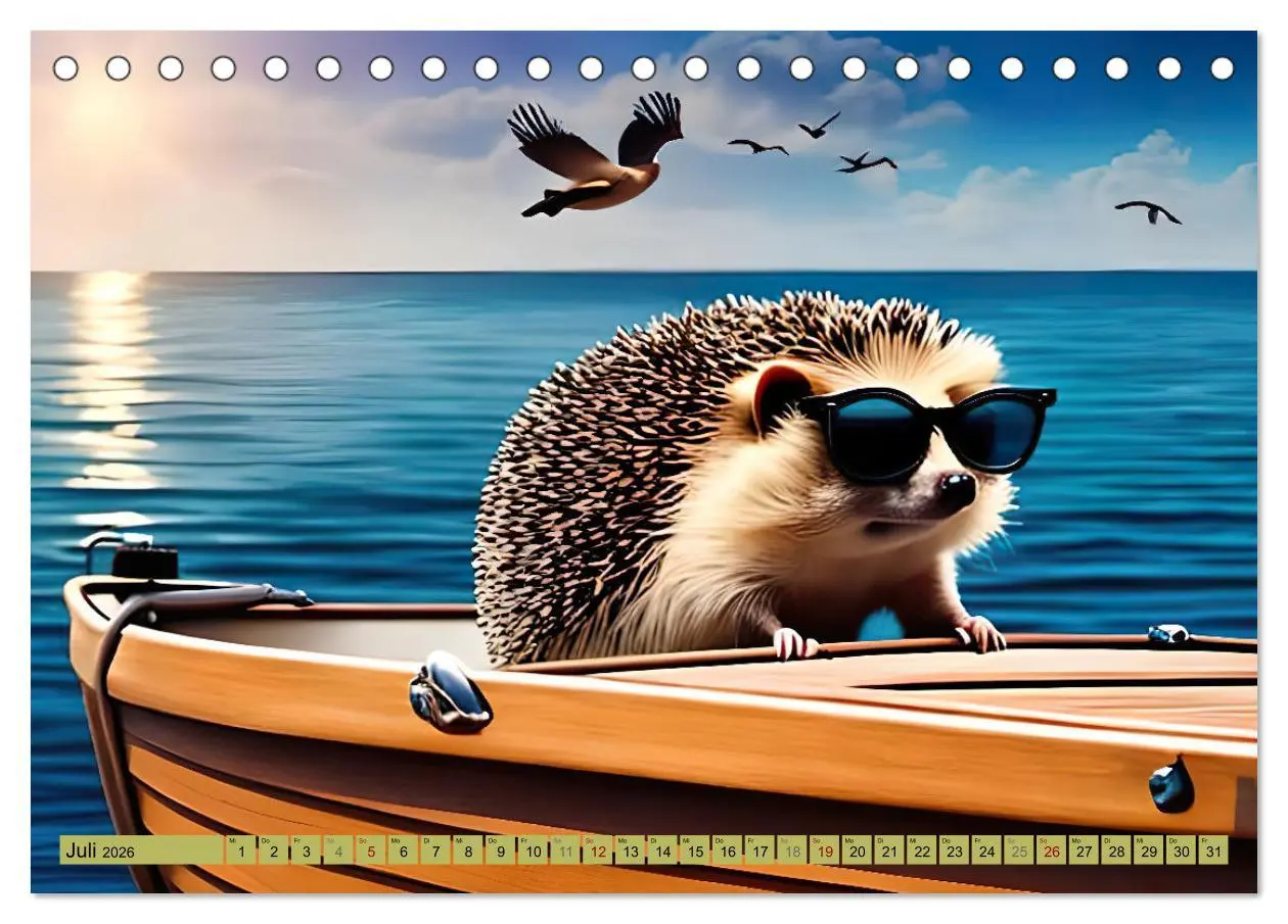 Bild: 9783457530597 | Igel-Abenteuer (Tischkalender 2026 DIN A5 quer), CALVENDO...