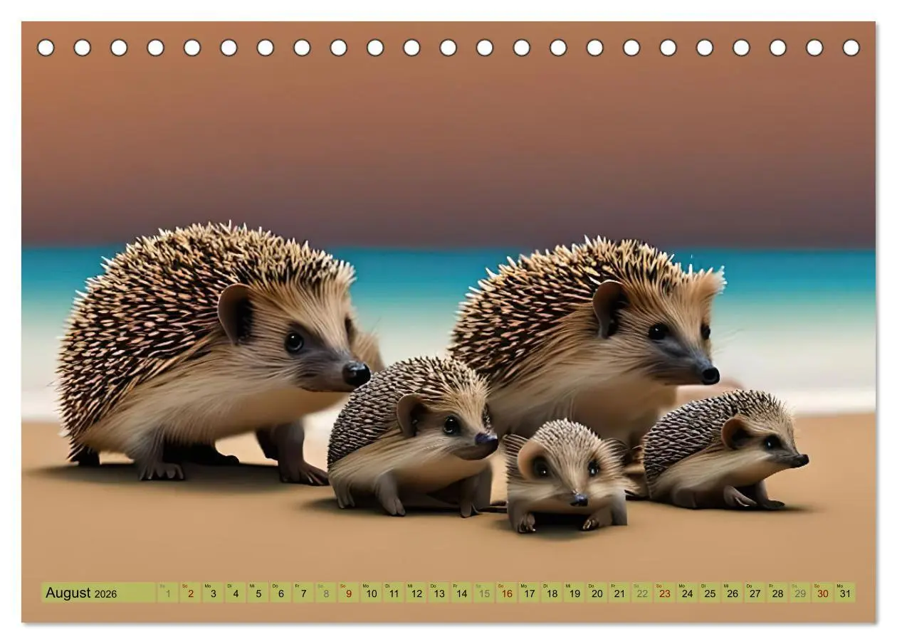 Bild: 9783457530597 | Igel-Abenteuer (Tischkalender 2026 DIN A5 quer), CALVENDO...