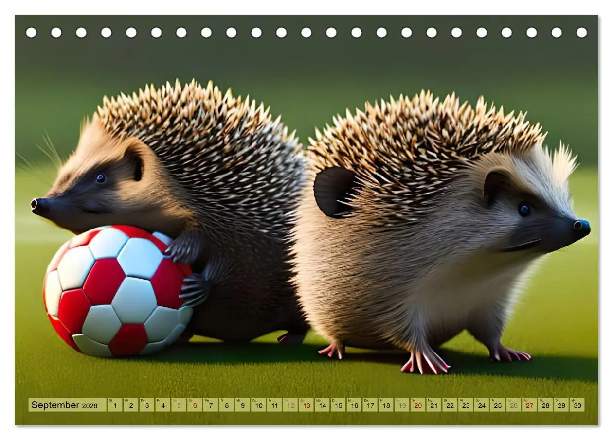Bild: 9783457530597 | Igel-Abenteuer (Tischkalender 2026 DIN A5 quer), CALVENDO...