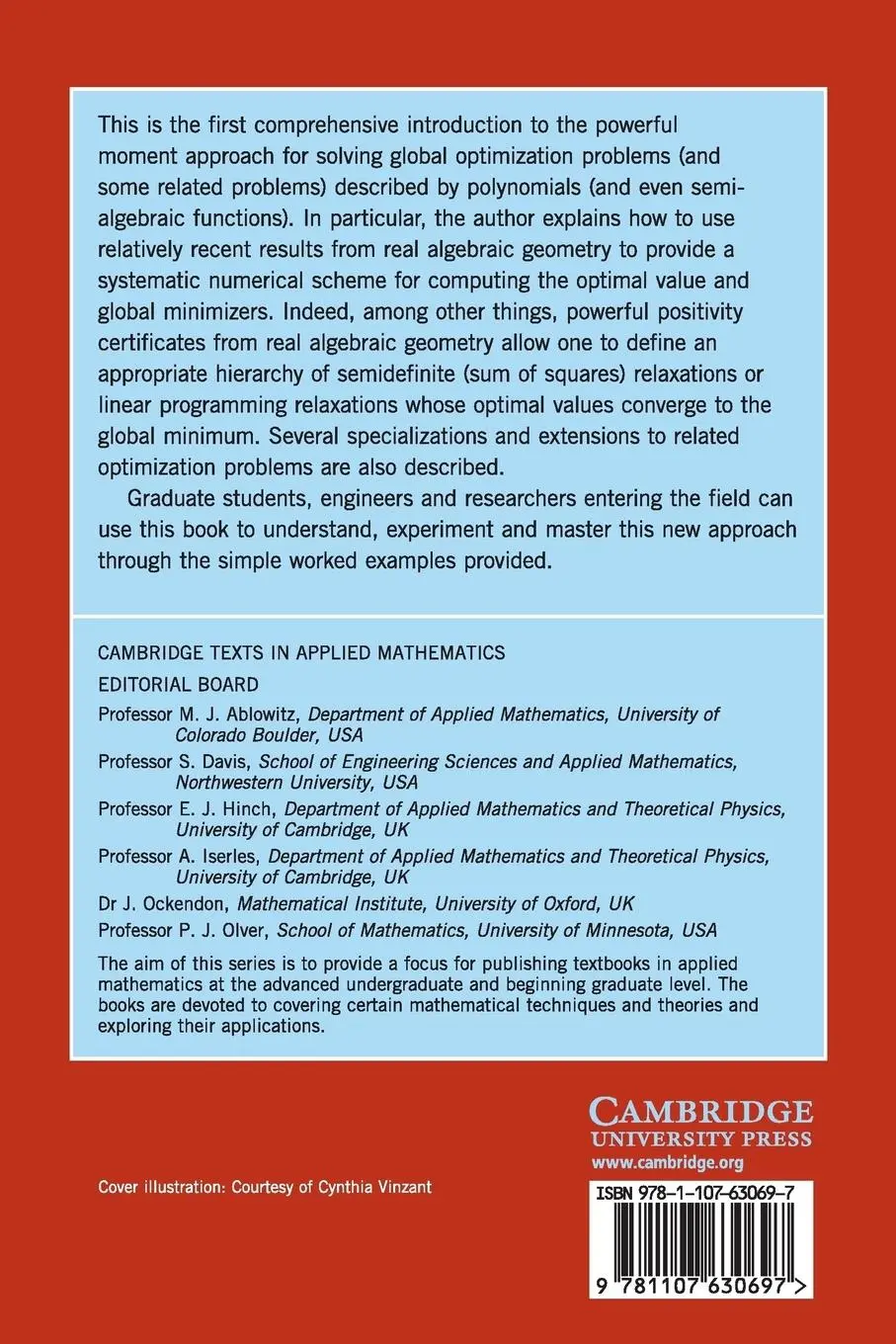 Rückseite: 9781107630697 | An Introduction to Polynomial and Semi-Algebraic Optimization | Buch