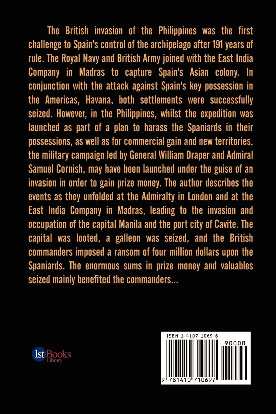 Rückseite: 9781410710697 | When Britain Ruled the Philippines 1762-1764 | Shirley Fish | Buch