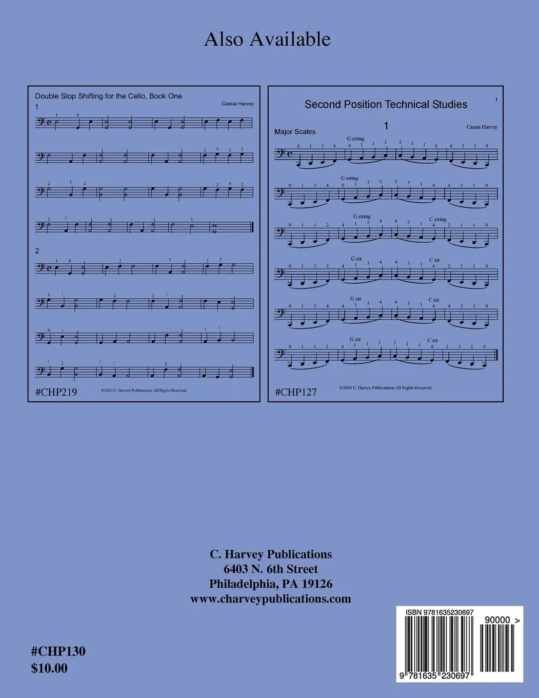 Rückseite: 9781635230697 | Finger Exercises for the Cello, Book Two | Cassia Harvey | Taschenbuch