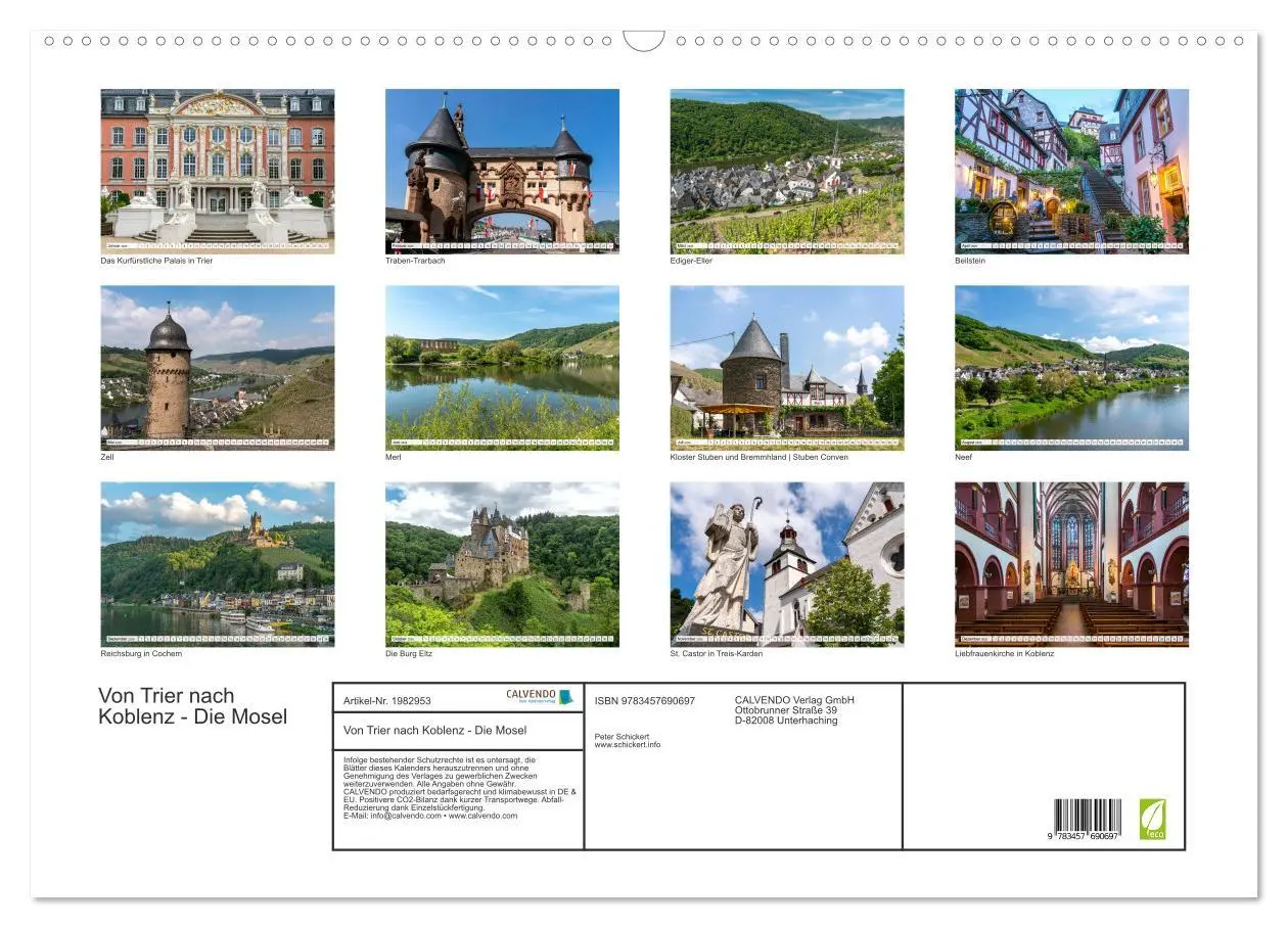 Bild: 9783457690697 | Von Trier nach Koblenz - Die Mosel (Wandkalender 2026 DIN A2 quer),...