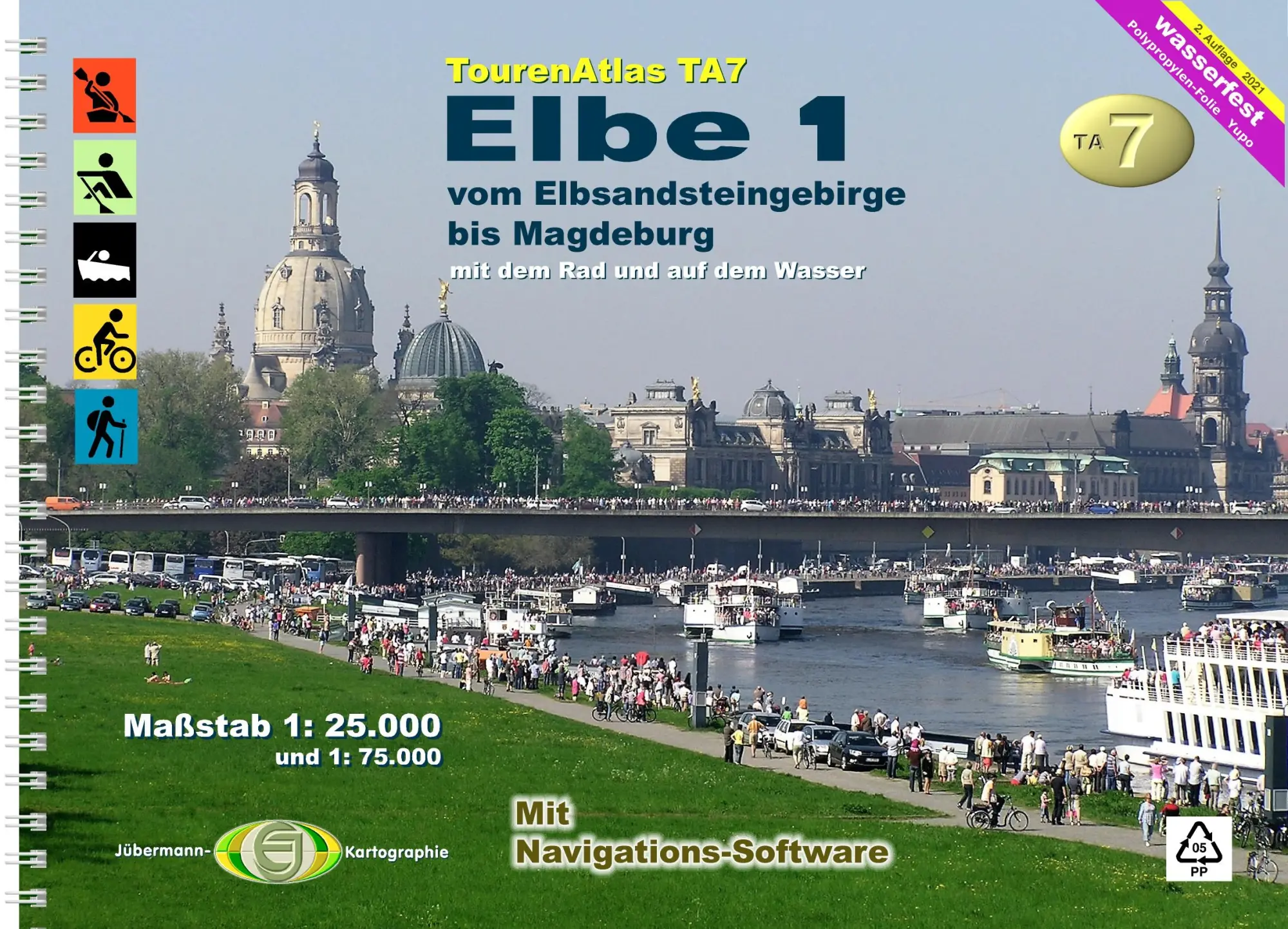 Cover: 9783929540697 | TourenAtlas Nr.7 Elbe-1 | Erhard Jübermann | Taschenbuch | 74 S.