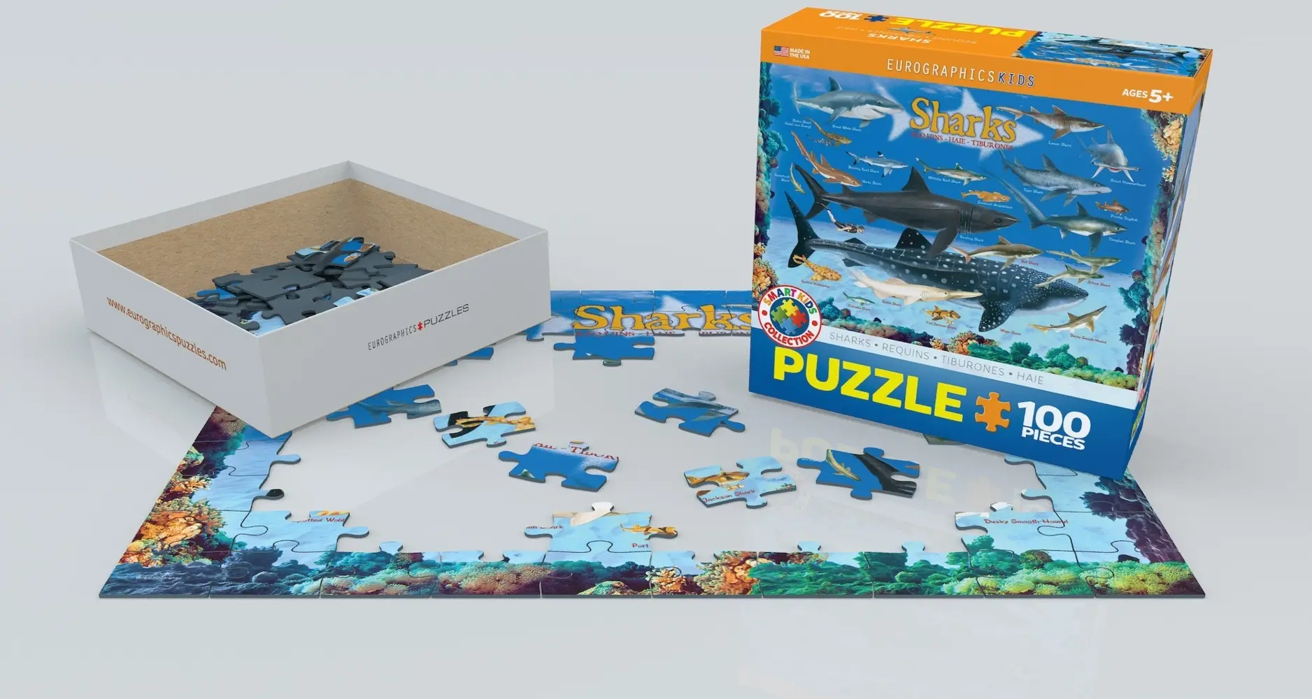 Bild: 628136610797 | Haie (Puzzle) | Spiel | In Spielebox | 6100-0079 | 2022 | Eurographics