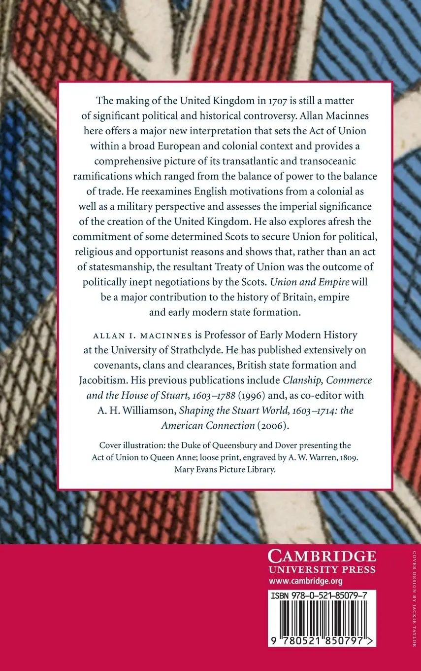 Rückseite: 9780521850797 | Union and Empire | The Making of the United Kingdom in 1707 | Macinnes