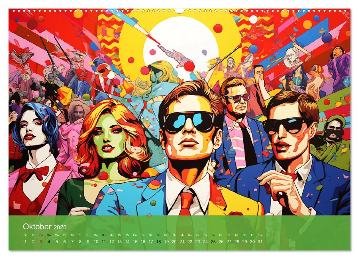 Bild: 9783457510797 | Pop-Art. Eine Reise in coolen Illustrationen (Wandkalender 2026 DIN...