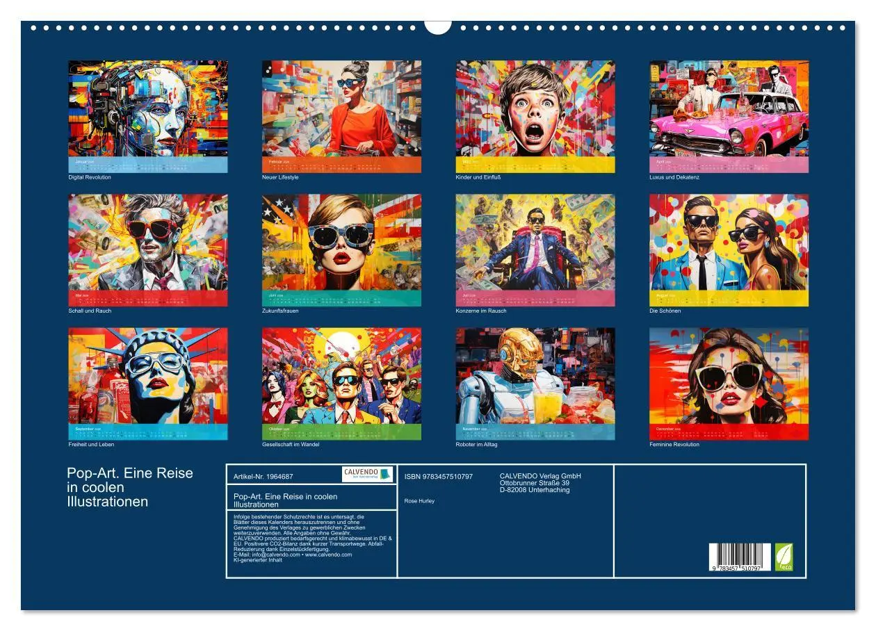 Bild: 9783457510797 | Pop-Art. Eine Reise in coolen Illustrationen (Wandkalender 2026 DIN...