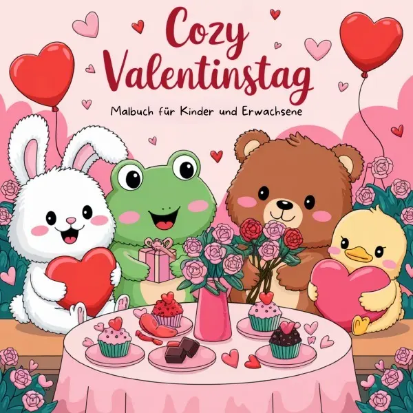 Cover: 9783819020797 | Cozy Valentinstag Malbuch für Kinder und Erwachsene | Anne Dreams