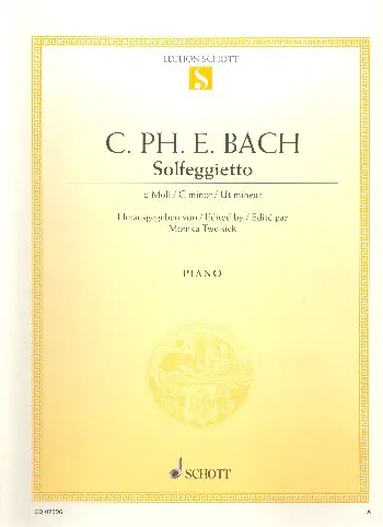 Cover: 9790001090797 | Solfeggietto( Cpe ) | Wq 117/2. Klavier., Edition Schott Einzelausgabe