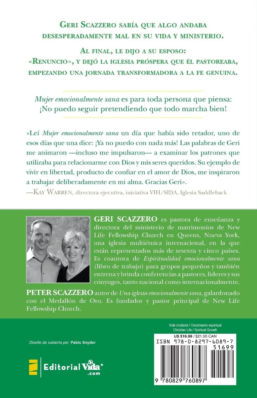 Rückseite: 9780829760897 | La mujer emocionalmente sana | Geri Scazzero (u. a.) | Taschenbuch