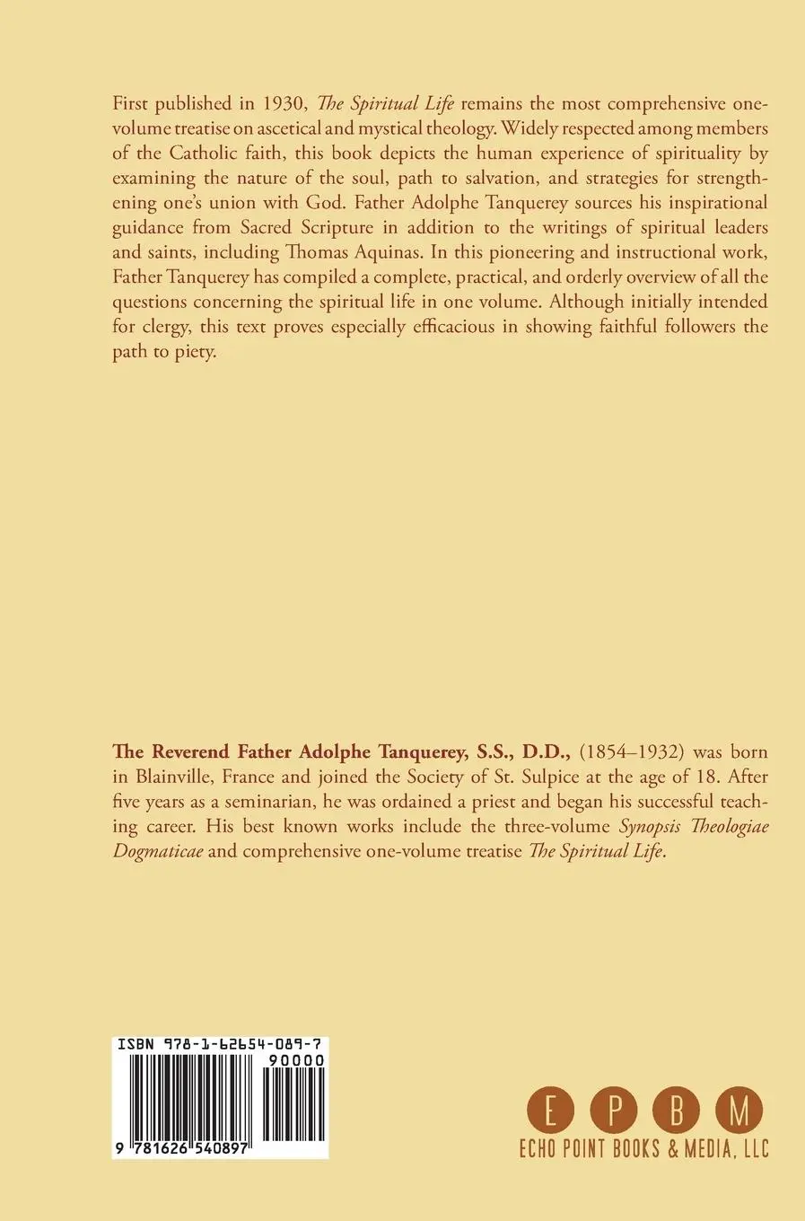 Rückseite: 9781626540897 | The Spiritual Life | A Treatise on Ascetical and Mystical Theology