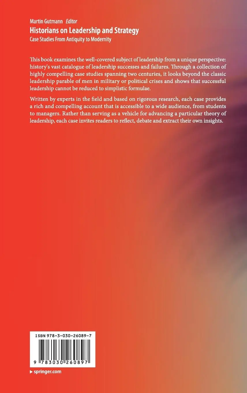 Rückseite: 9783030260897 | Historians on Leadership and Strategy | Martin Gutmann | Buch | xvi