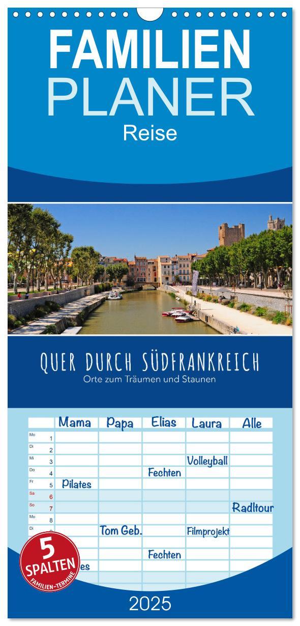 Cover: 9783457120897 | Familienplaner 2025 - Quer durch Südfrankreich mit 5 Spalten...