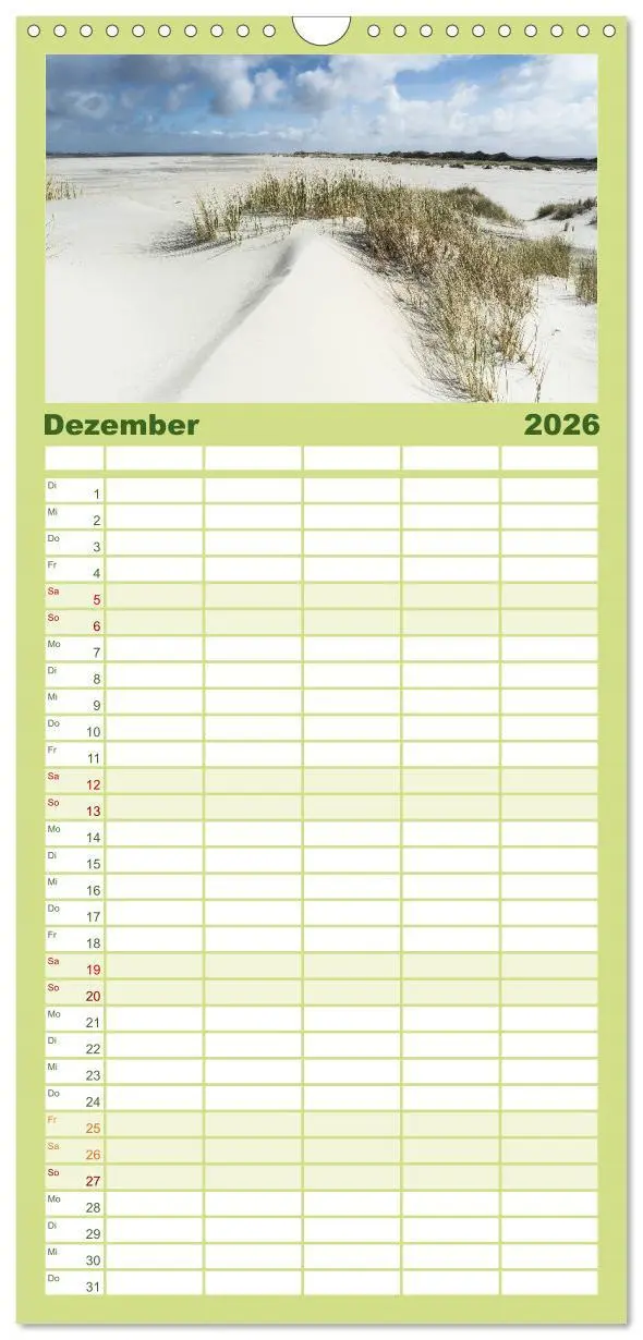 Bild: 9783516520897 | Familienplaner 2026 - Ameland Wunderschöne Insel mit 5 Spalten...
