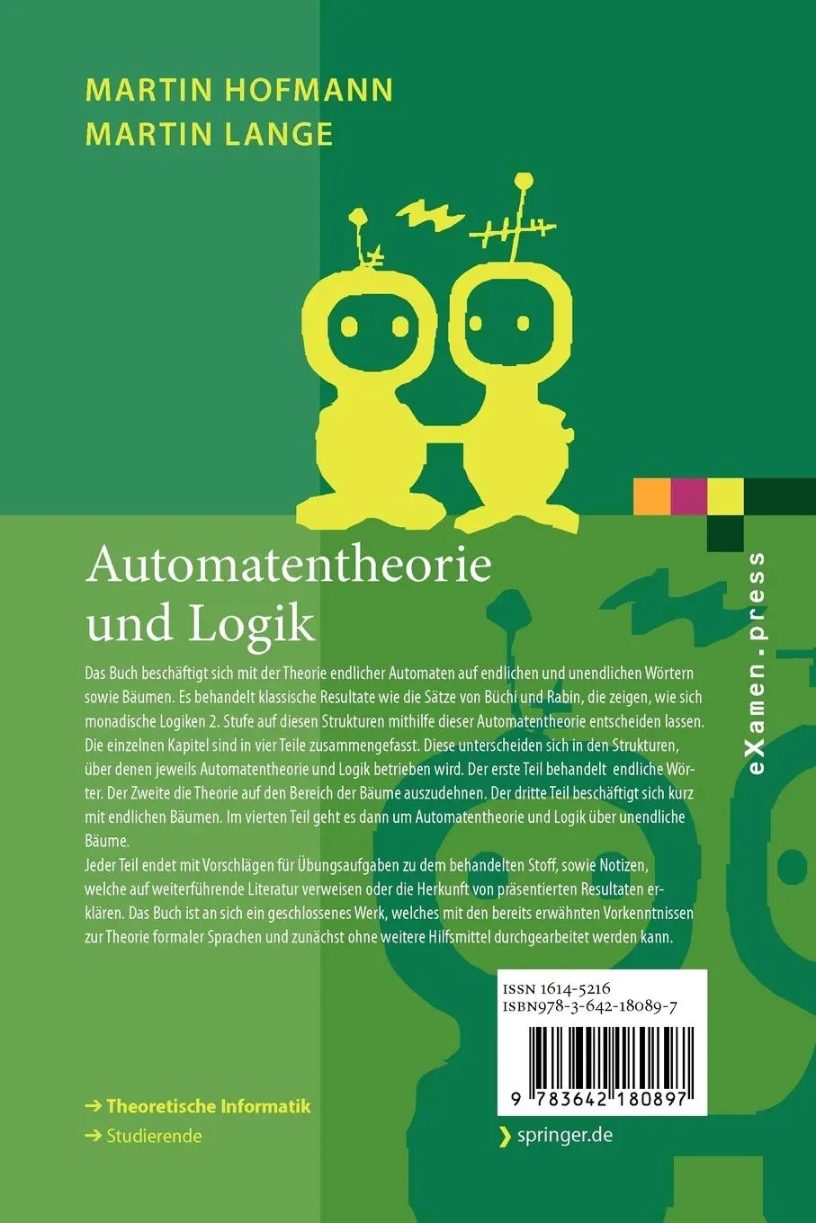 Rückseite: 9783642180897 | Automatentheorie und Logik | Martin Lange (u. a.) | Taschenbuch | x