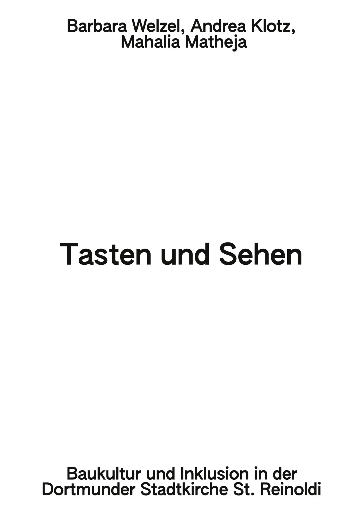 Cover: 9783757880897 | Tasten und Sehen | Barbara Welzel (u. a.) | Taschenbuch | 106 S.