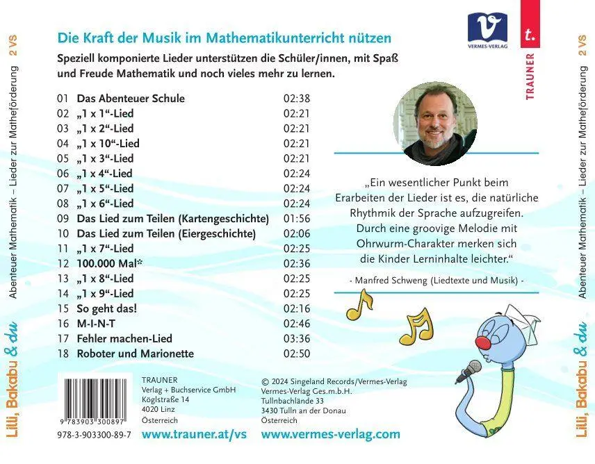Bild: 9783903300897 | Lilli, Bakabu &amp; du | Manfred Schweng | Audio-CD | Bakabu | 45 Min.