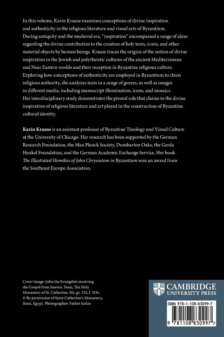 Rückseite: 9781108830997 | Divine Inspiration in Byzantium | Karin Krause | Buch | Gebunden