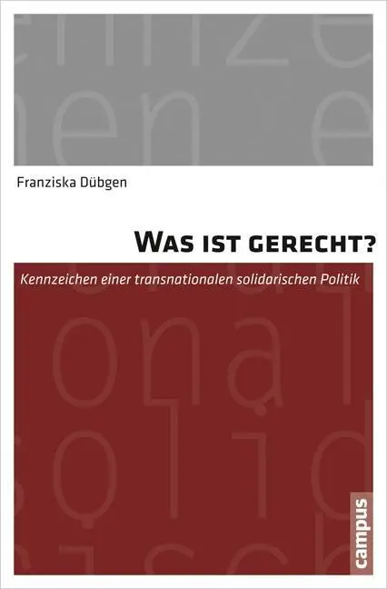 Cover: 9783593500997 | Was ist gerecht? | Franziska Dübgen | Taschenbuch | 330 S. | Deutsch